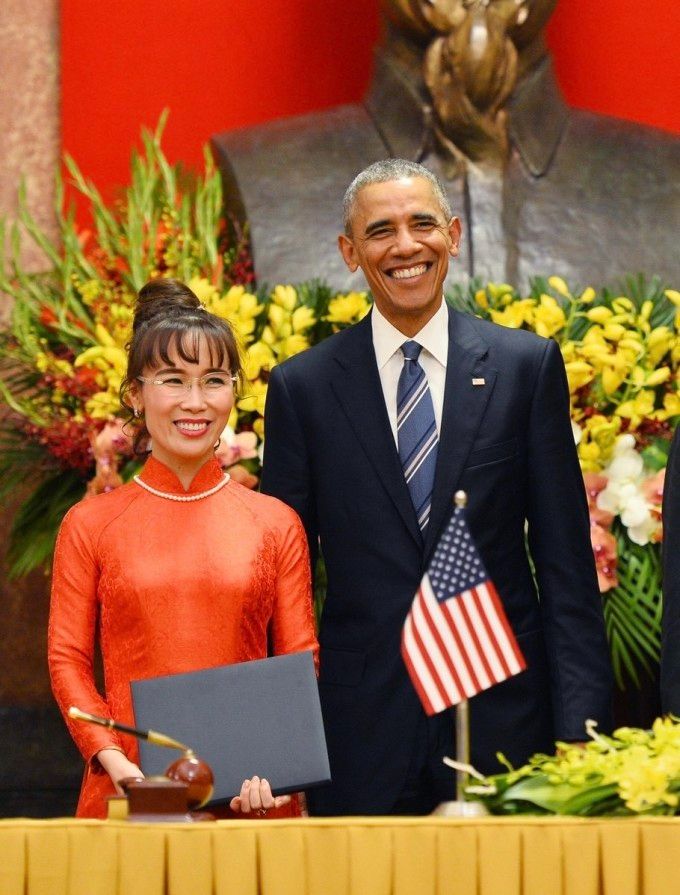 Chủ tịch Vietjet chụp ảnh cùng Tổng thống Obama vào năm 2016