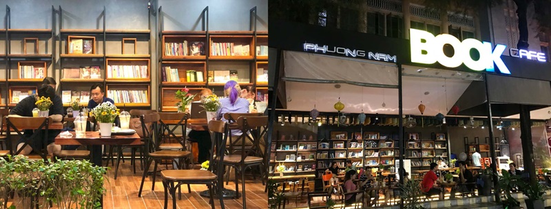 Quán cafe sách Sài Gòn không gian yên tĩnh - Phương Nam Book Cafe.