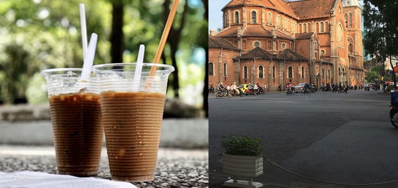 Cafe nhà thờ Đức Bà - cà phê vỉa hè Sài Gòn đáng đến thử.