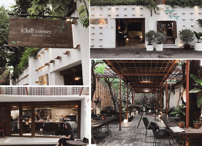 Chill Corner là quán cafe sân vườn quận 2 có không gian thoáng mát và rộng rãi.