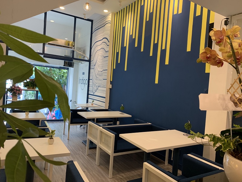 INDIGO - Không gian quán cafe học bài ở Tân Bình thích hợp cho học sinh.