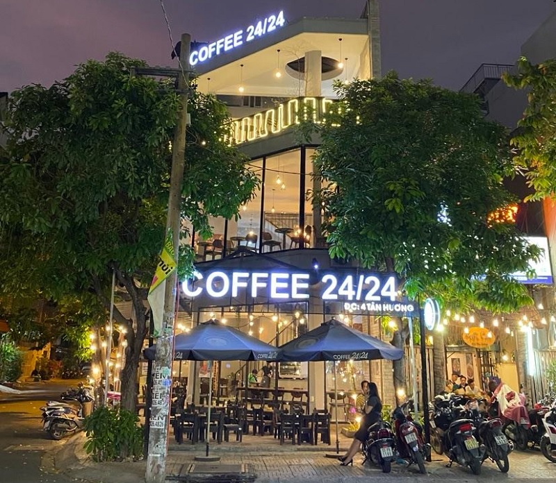 Địa chỉ cà phê 24h Tân Phú.